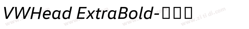 VWHead ExtraBold字体转换